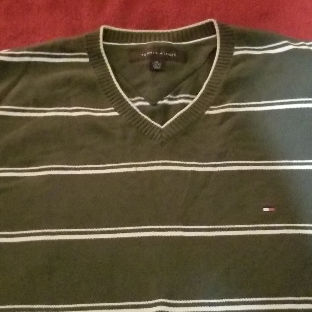 Green striped  Tommy Hilfiger Sweater